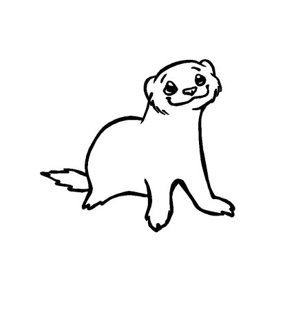 Ласка раскраска