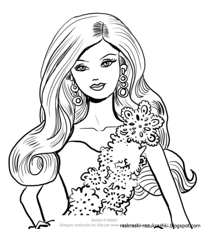 Раскраска Барби и Кен