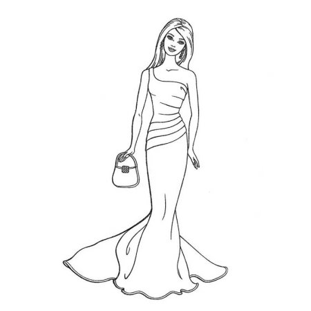 Раскраска Барби принцесса