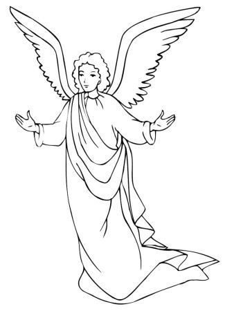 Ангел раскраска для детей