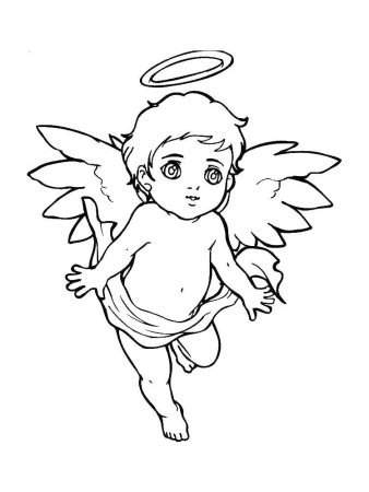 Ангел хранитель раскраска