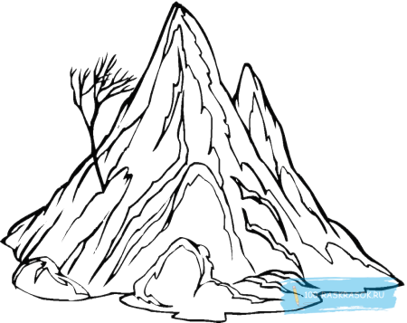 Горы разукрашка