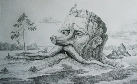 Рисунок к рассказу Гоголя Заколдованное место