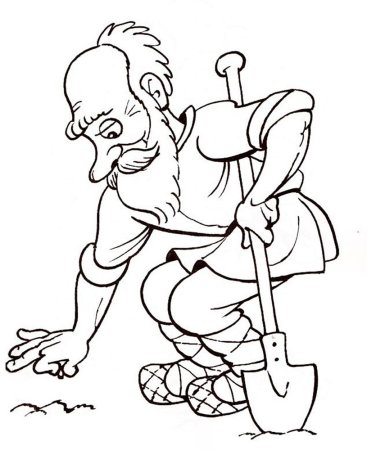 Раскраска дедушка