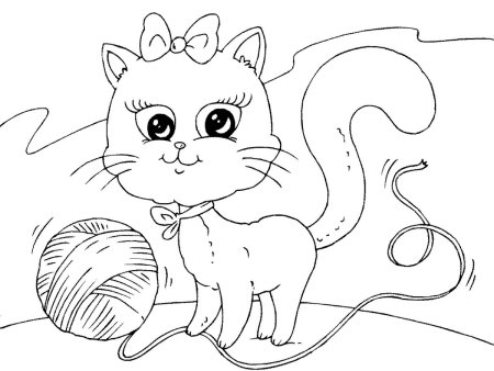Котенок. Раскраска