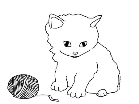 Кошка с котятами рисунок