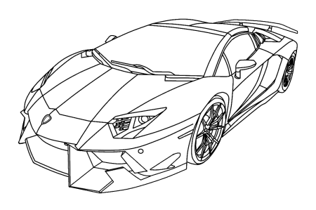 Раскраска Ламборгини авентадор