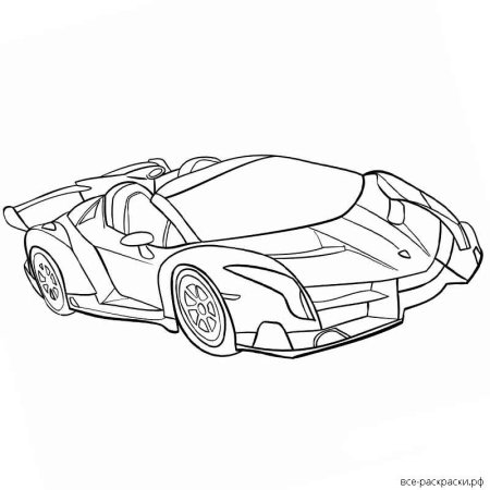 Раскраска Ламборджини авентадор