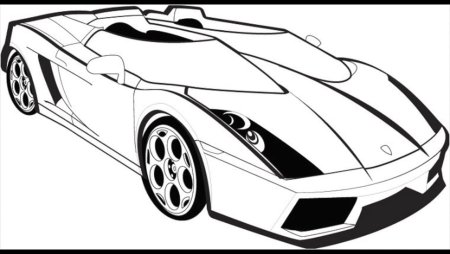 Раскраска машины Ламборджини авентадор