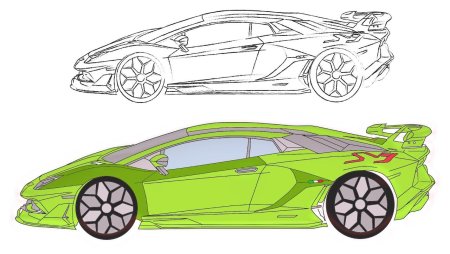 Раскраски для мальчиков Ламборгини авентадор