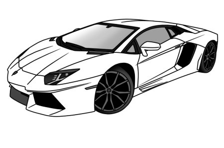 Раскраски для мальчиков машинки гоночные Ламборджини