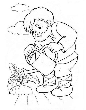 Репка раскраска для детей