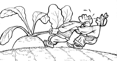 Раскраска по сказке Репка