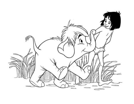 Маугли книга джунглей раскраска