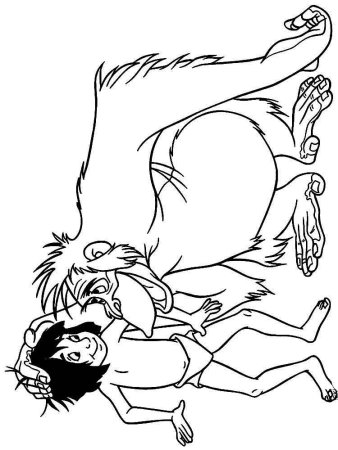 Маугли книга джунглей раскраска