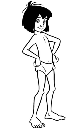 Киплинг Маугли раскраска