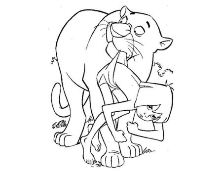 Киплинг Маугли раскраска