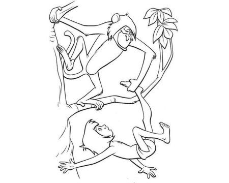 Раскраска Маугли Каа