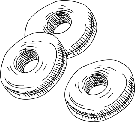 Бублик раскраска