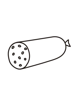 Колбаса раскраска