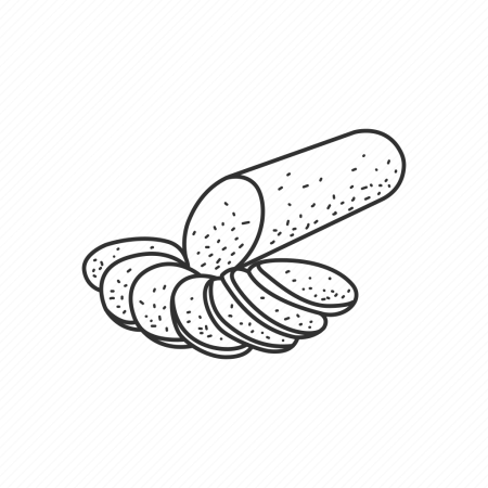 Колбаса раскраска для детей