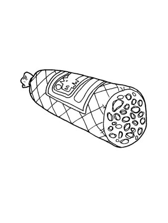 Колбаса раскраска