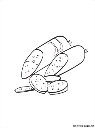 Колбаса раскраска