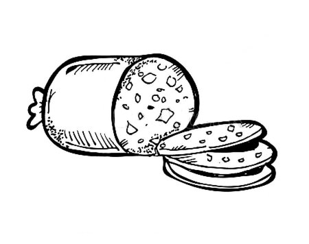 Колбаса трафарет