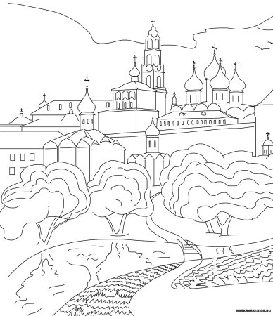 Древнерусский город раскраска для детей
