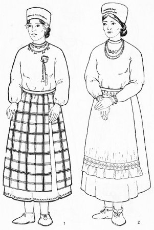 Костюмы древних Карел