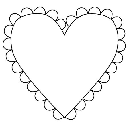 Сердце раскраска для детей