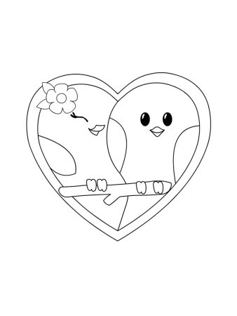 Сердце валентинка раскраска