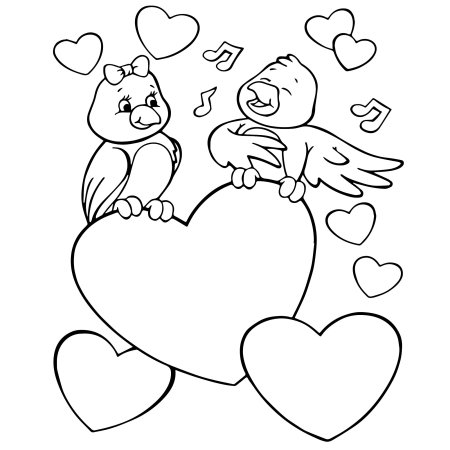 Раскраски на день Святого Валентина