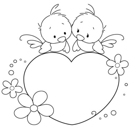 Трафарет валентинки