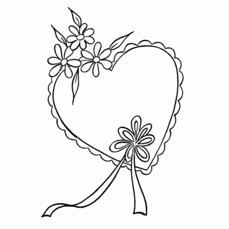 Открытка сердечко раскраска