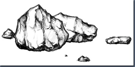 Камни карандашом