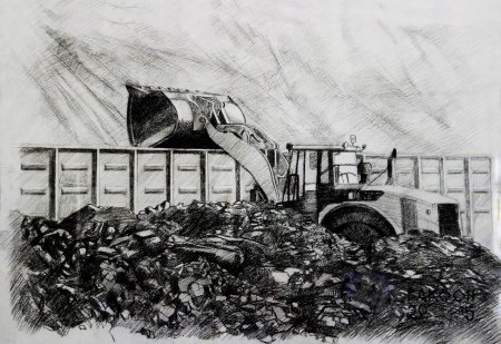 Рисунки углем