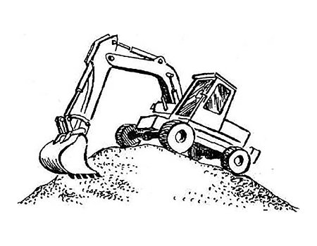 Экскаватор раскраска