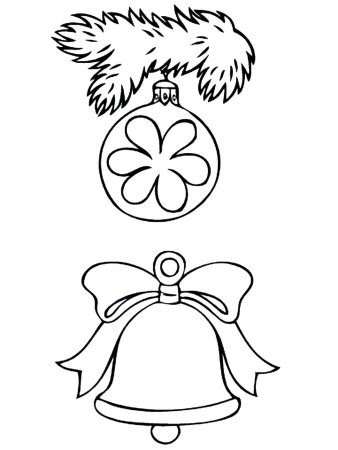 Раскраска новогодние игрушки