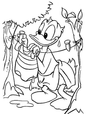 Раскраска Дональд дак