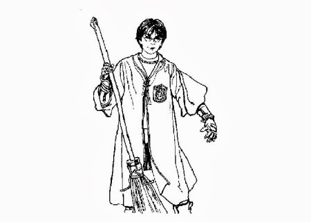 Раскраска Гарри Поттер обложка