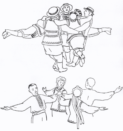 Танцы народов раскраска