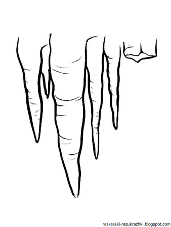 Сосульки для раскрашивания