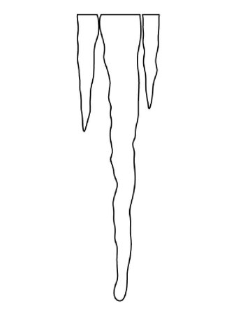 Сосулька картинка для детей раскраска