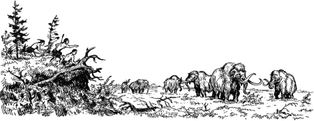 Раскраска охота на мамонта