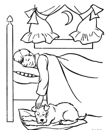 Раскраска человек с собакой