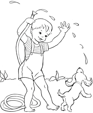 Прогулка раскраска для детей