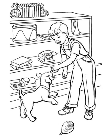 Человек с собакой рисунок