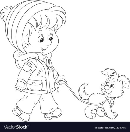 Человек с животным рисунок