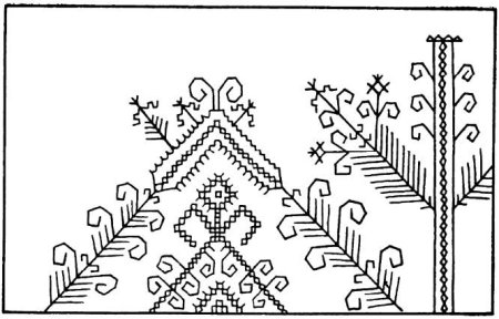 Эскиз русской народной вышивки